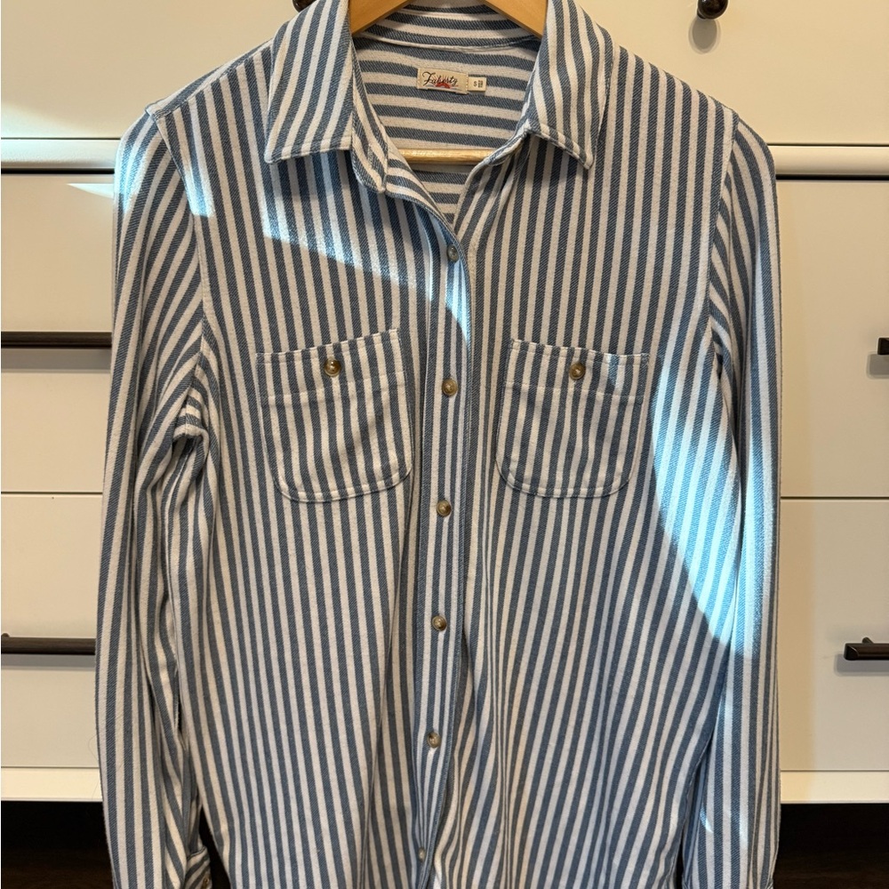 Faherty Women’s Legend Sweater Striped Button-Down Shirt